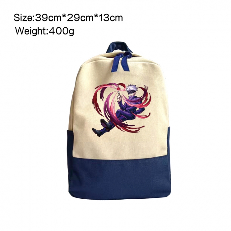 Jujutsu Kaisen Anime Surrounding Canvas Colorful Backpack 39x29x13cm