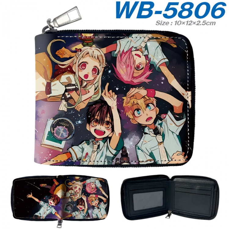 Toilet-bound Hanako-kun Anime color short full zip folding wallet 10x12x2.5cm WB-5806