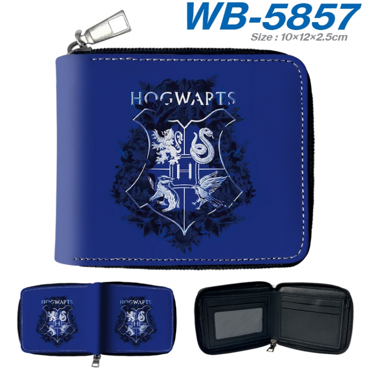 Harry Potter Anime color short full zip folding wallet 10x12x2.5cm WB-5857