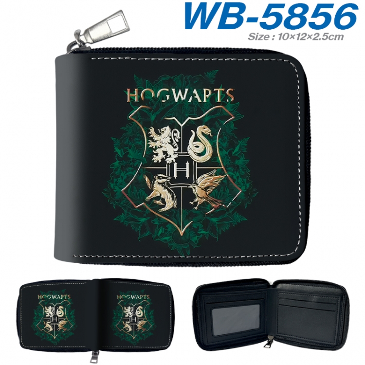 Harry Potter Anime color short full zip folding wallet 10x12x2.5cm WB-5856