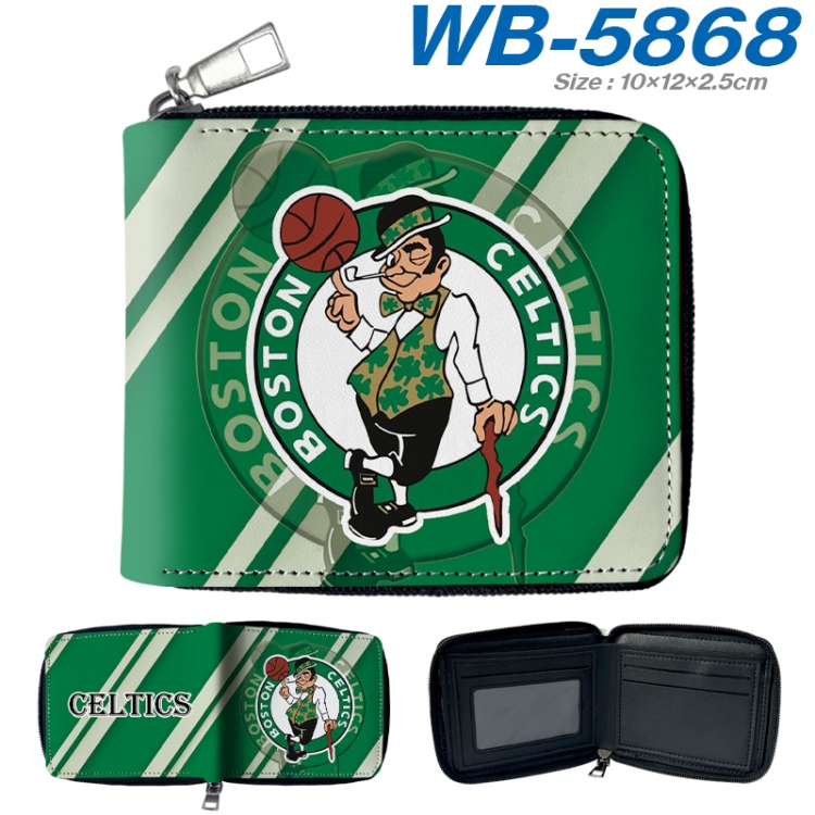 sport Anime color short full zip folding wallet 10x12x2.5cm WB-5868