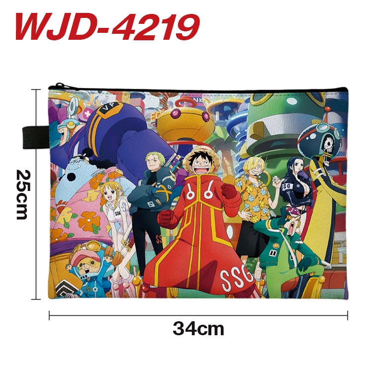 One Piece Anime Full Color A4 Document Bag 34x25cm  WJD-4219