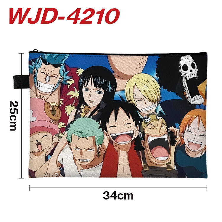 One Piece Anime Full Color A4 Document Bag 34x25cm   WJD-4210