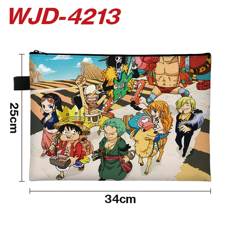 One Piece Anime Full Color A4 Document Bag 34x25cm  WJD-4213