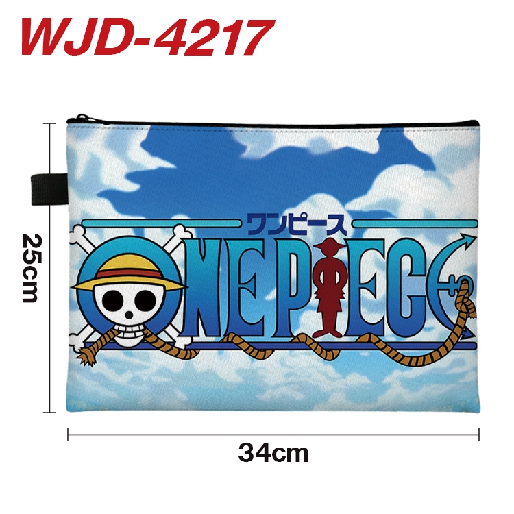 One Piece Anime Full Color A4 Document Bag 34x25cm  WJD-4217