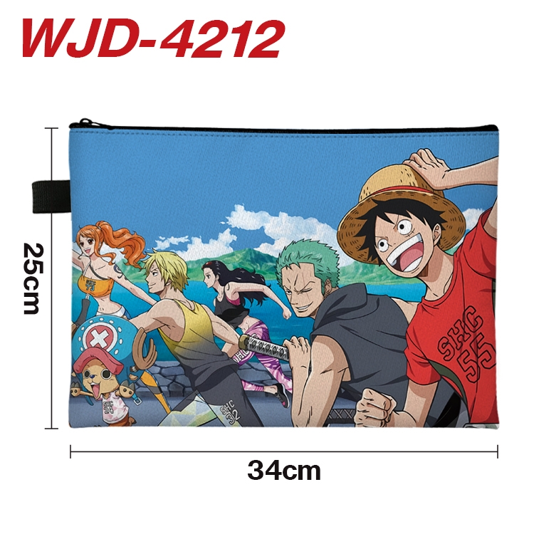 One Piece Anime Full Color A4 Document Bag 34x25cm  WJD-4212