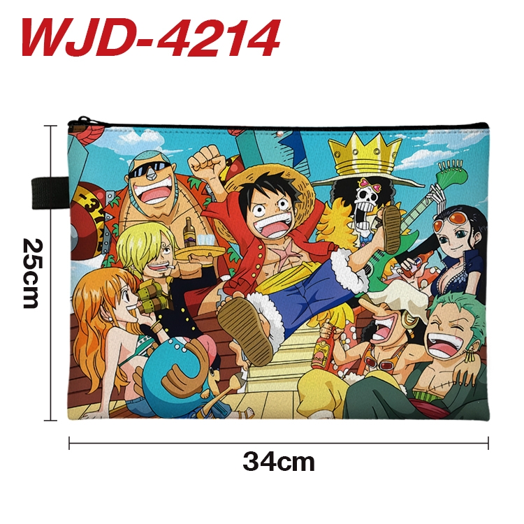 One Piece Anime Full Color A4 Document Bag 34x25cm  WJD-4214