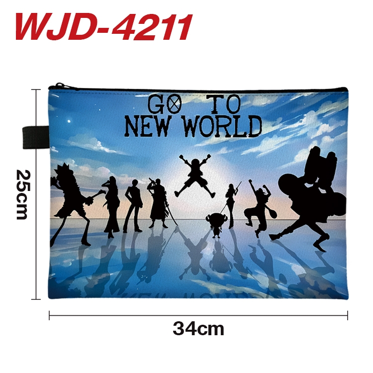 One Piece Anime Full Color A4 Document Bag 34x25cm WJD-4211