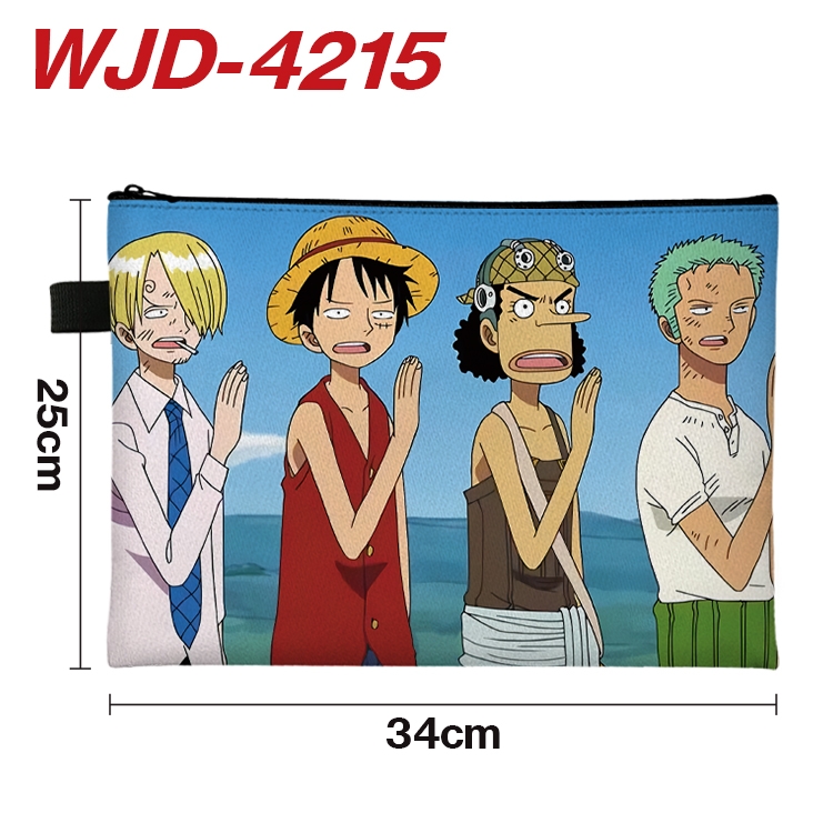 One Piece Anime Full Color A4 Document Bag 34x25cm WJD-4215