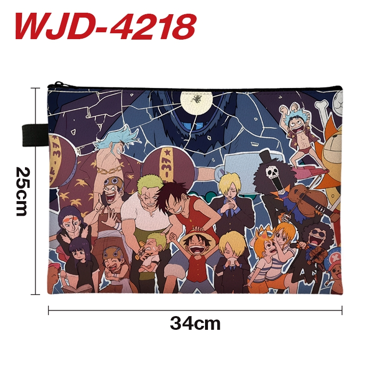 One Piece Anime Full Color A4 Document Bag 34x25cm WJD-4218