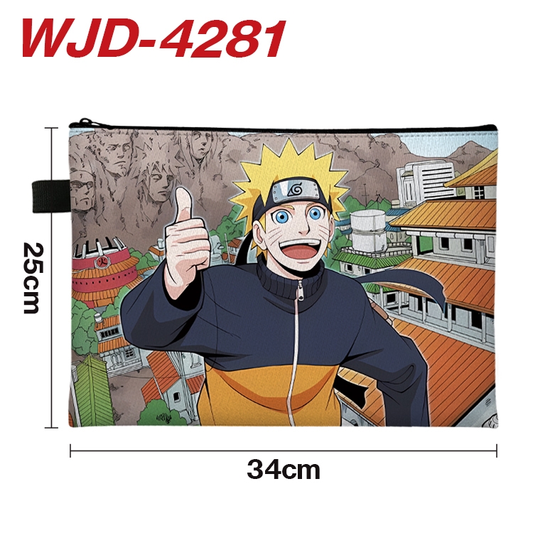 Naruto Anime Full Color A4 Document Bag 34x25cm WJD-4281