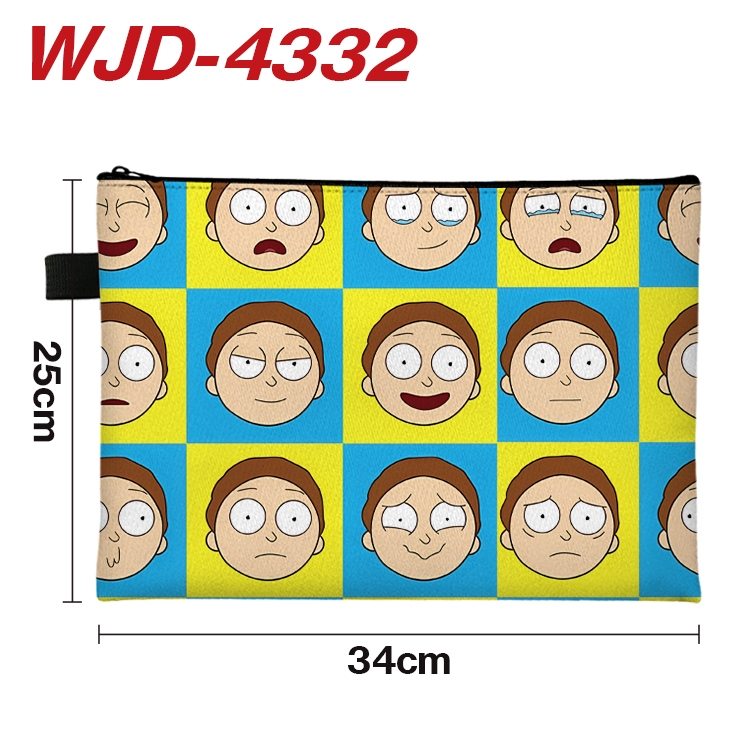 Rick and Morty Anime Full Color A4 Document Bag 34x25cm WJD-4332