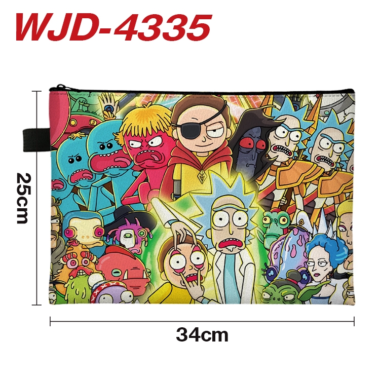 Rick and Morty Anime Full Color A4 Document Bag 34x25cm  WJD-4335