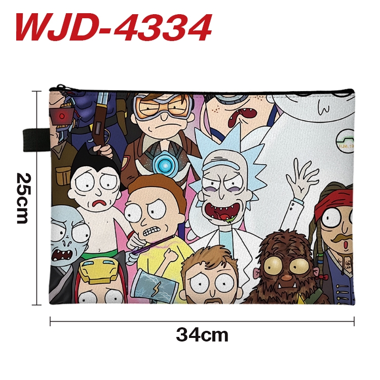 Rick and Morty Anime Full Color A4 Document Bag 34x25cm   WJD-4334