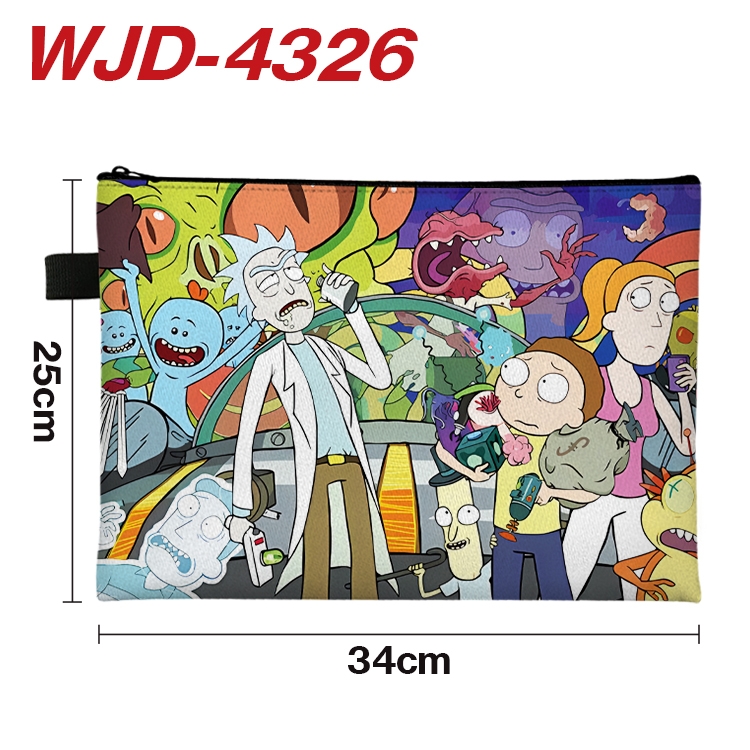 Rick and Morty Anime Full Color A4 Document Bag 34x25cm WJD-4326