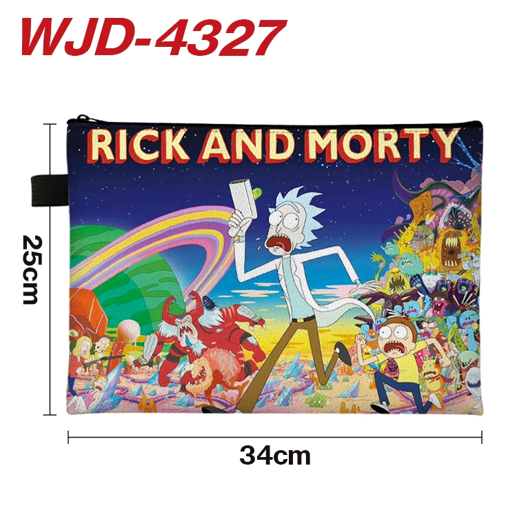 Rick and Morty Anime Full Color A4 Document Bag 34x25cm WJD-4327