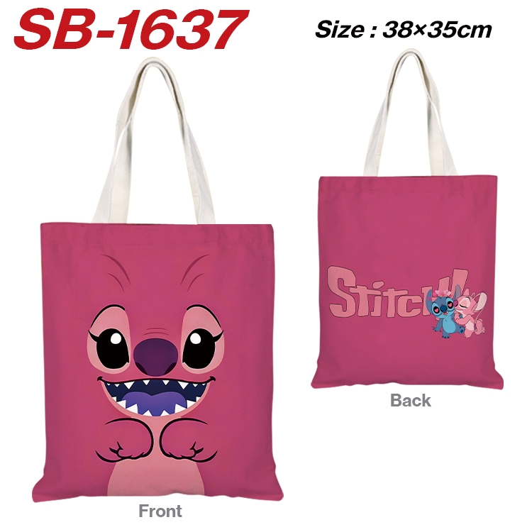 Lilo & Stitch Anime Canvas Handheld Shoulder Bag Handbag Shopping Bag 38X35CM