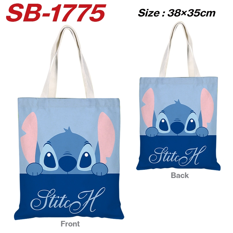 Lilo & Stitch Anime Canvas Handheld Shoulder Bag Handbag Shopping Bag 38X35CM