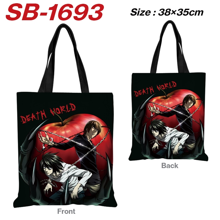 Death note Anime Canvas Handheld Shoulder Bag Handbag Shopping Bag 38X35CM SB-1693