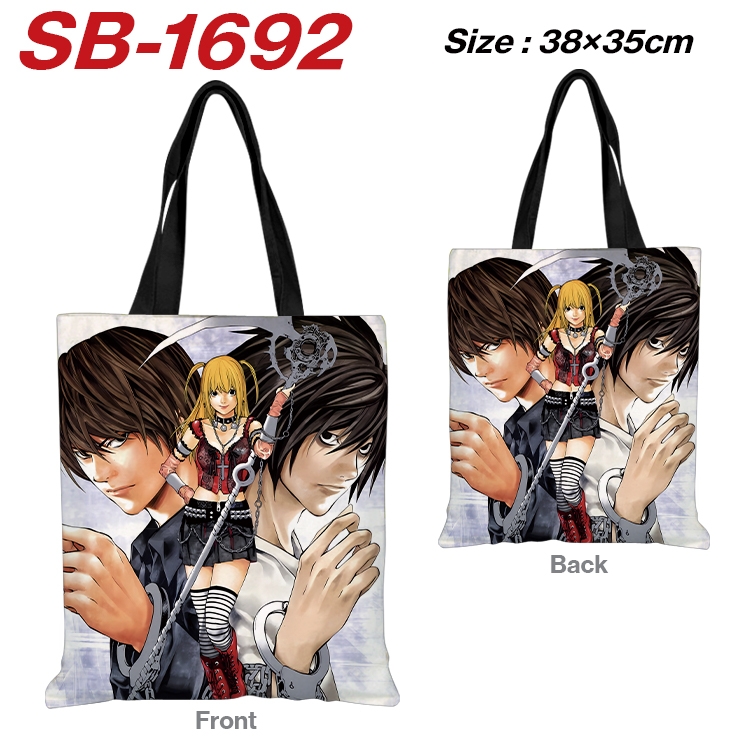 Death note Anime Canvas Handheld Shoulder Bag Handbag Shopping Bag 38X35CM SB-1692