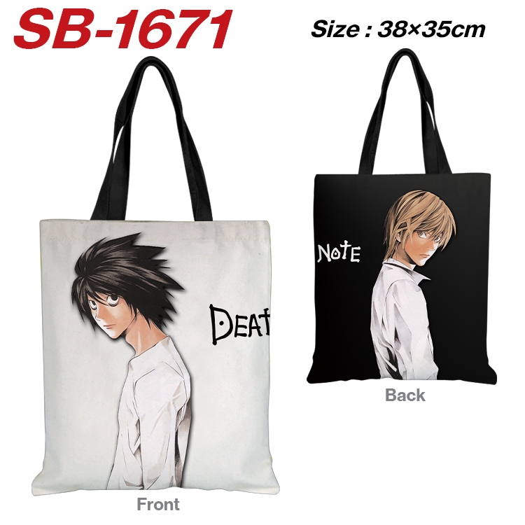 Death note Anime Canvas Handheld Shoulder Bag Handbag Shopping Bag 38X35CM SB-1671