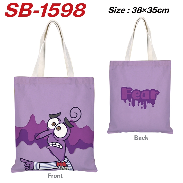 Inside Out Anime Canvas Handheld Shoulder Bag Handbag Shopping Bag 38X35CM  SB-1598