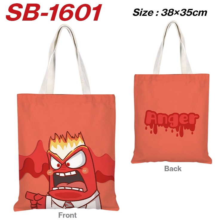 Inside Out Anime Canvas Handheld Shoulder Bag Handbag Shopping Bag 38X35CM SB-1601