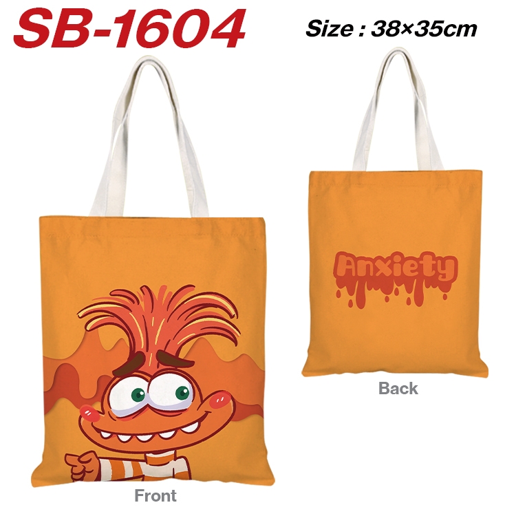 Inside Out Anime Canvas Handheld Shoulder Bag Handbag Shopping Bag 38X35CM SB-1604