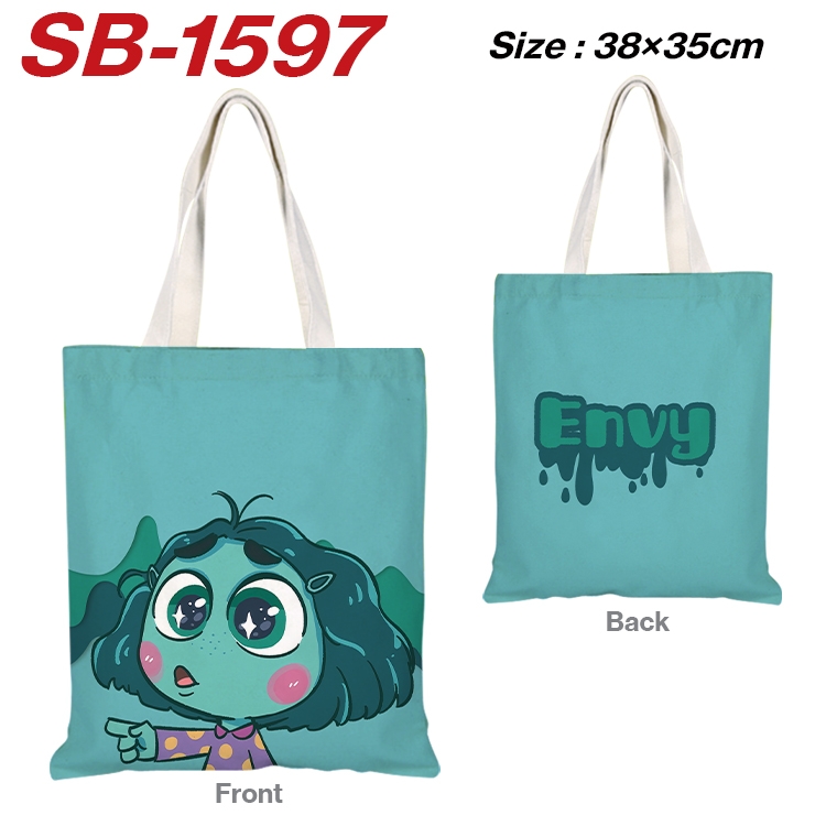 Inside Out Anime Canvas Handheld Shoulder Bag Handbag Shopping Bag 38X35CM  SB-1597