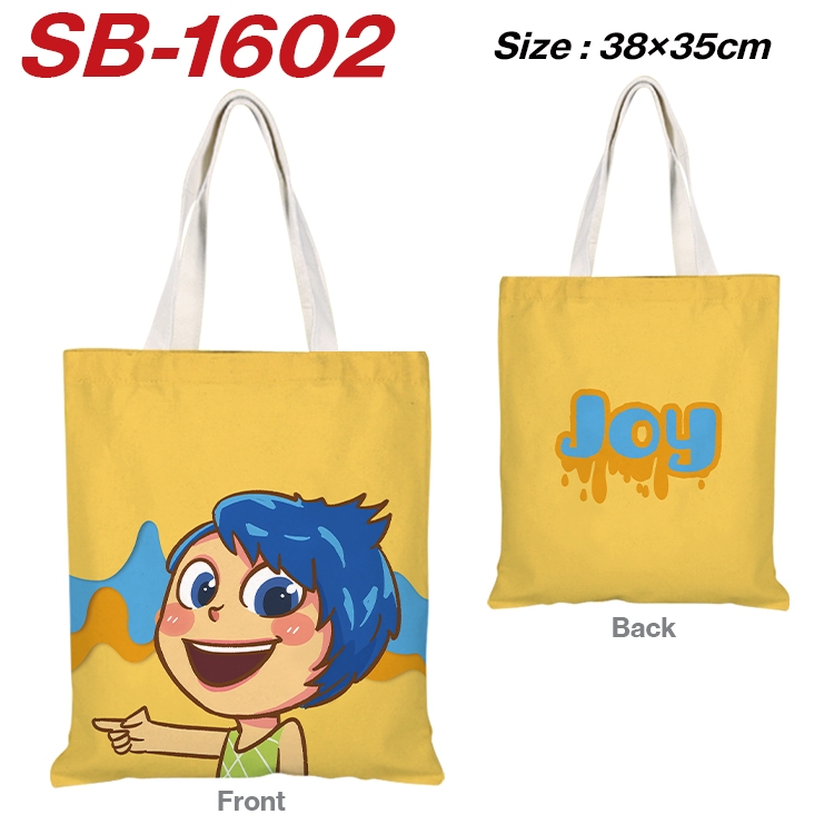 Inside Out Anime Canvas Handheld Shoulder Bag Handbag Shopping Bag 38X35CM SB-1602