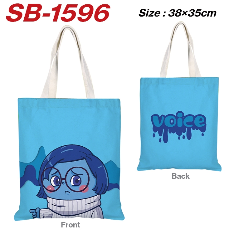 Inside Out Anime Canvas Handheld Shoulder Bag Handbag Shopping Bag 38X35CM SB-1596