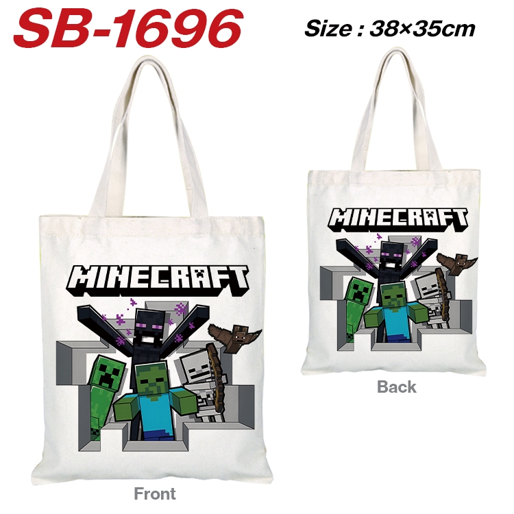 Minecraft Anime Canvas Handheld Shoulder Bag Handbag Shopping Bag 38X35CM  SB-1696