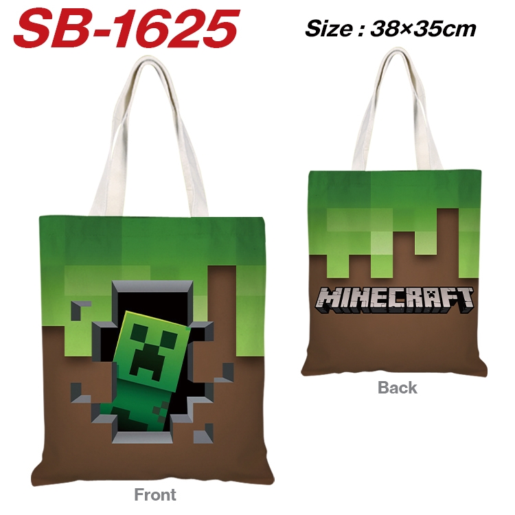 Minecraft Anime Canvas Handheld Shoulder Bag Handbag Shopping Bag 38X35CM  SB-1625