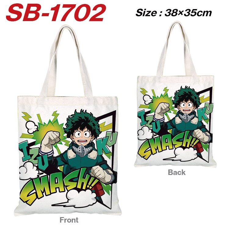 My Hero Academia Anime Canvas Handheld Shoulder Bag Handbag Shopping Bag 38X35CM SB-1702