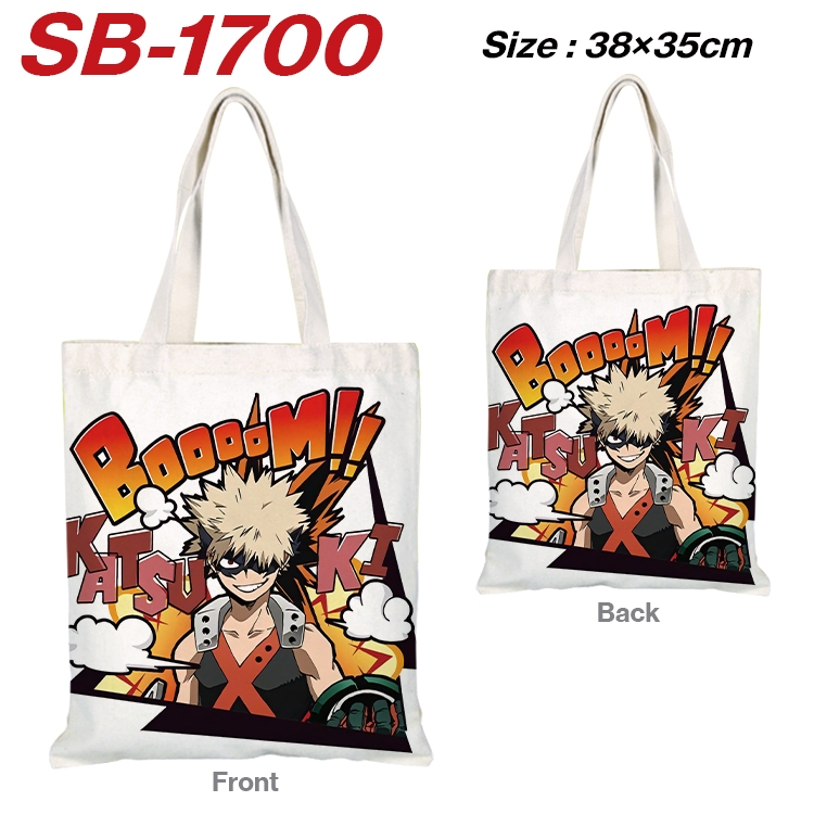 My Hero Academia Anime Canvas Handheld Shoulder Bag Handbag Shopping Bag 38X35CM SB-1700