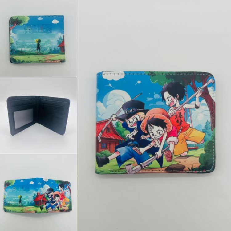 One Piece Full color Two fold short card case wallet 11X9.5CM 