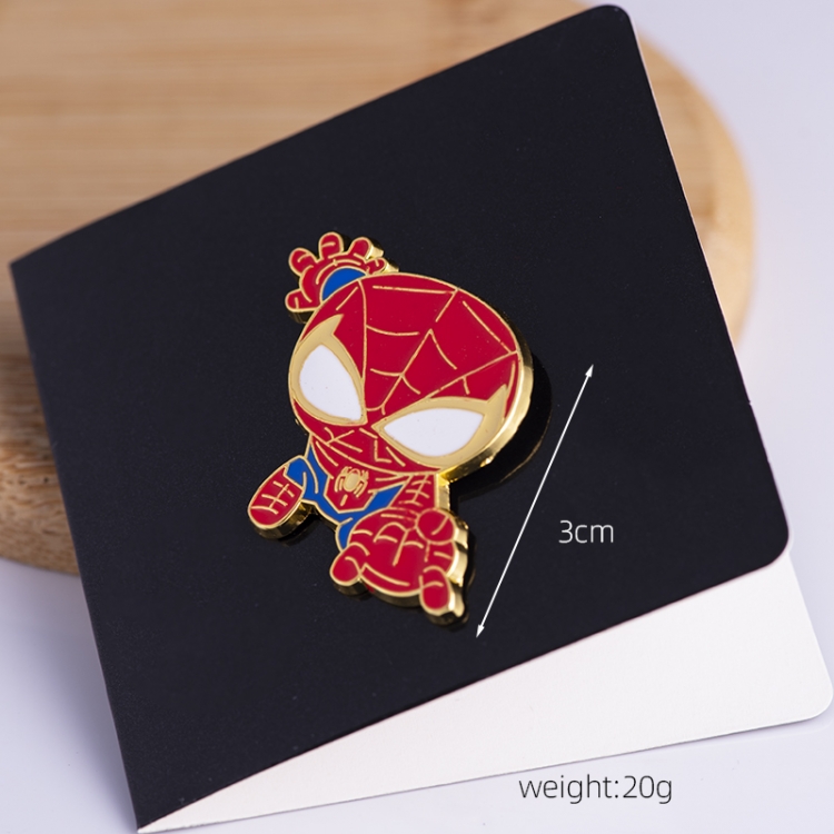 Spiderman Anime cartoon metal brooch  price for 5 pcs 