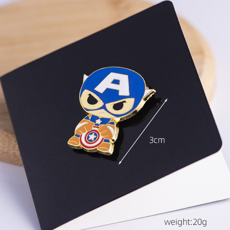 Captain America Anime cartoon metal brooch  price for 5 pcs 