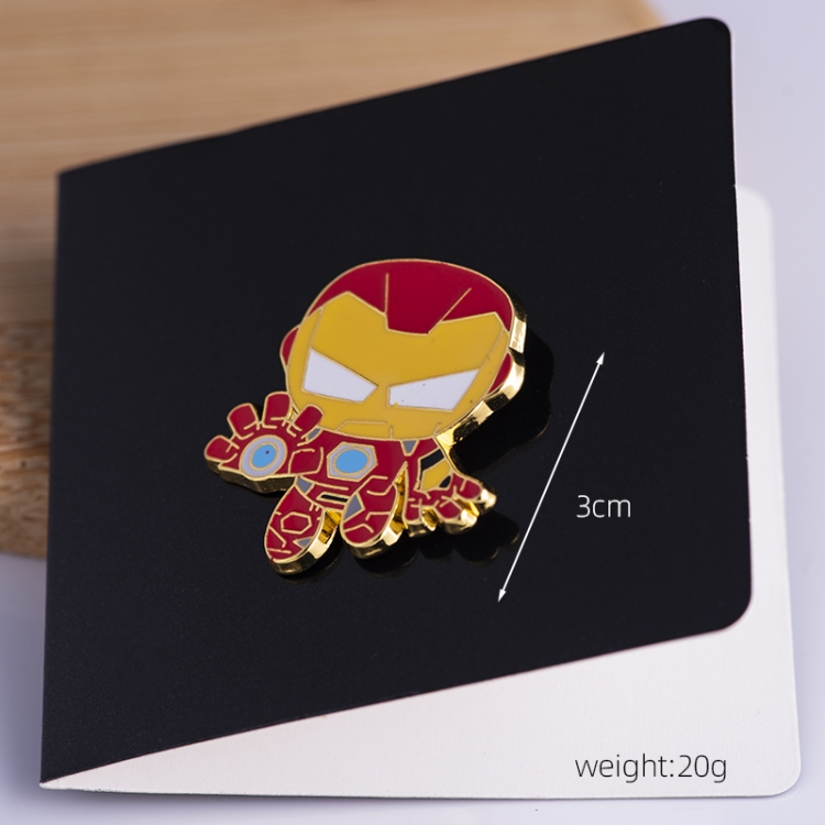 Iron Man Anime cartoon metal brooch  price for 5 pcs 