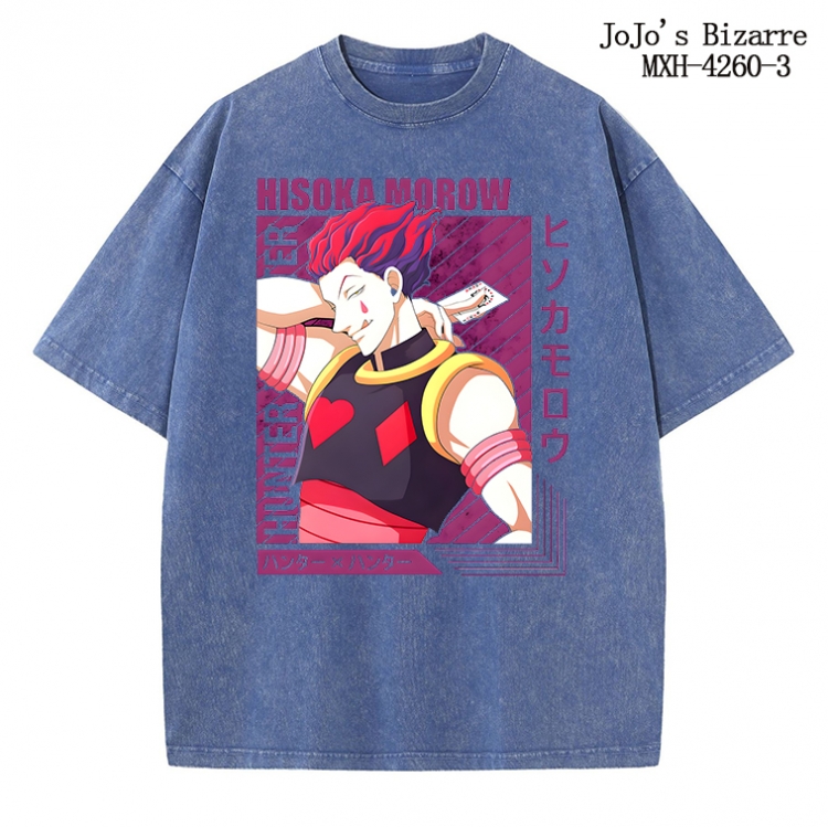 JoJos Bizarre Adventure Anime peripheral pure cotton washed and worn T-shirt from S to 2XL