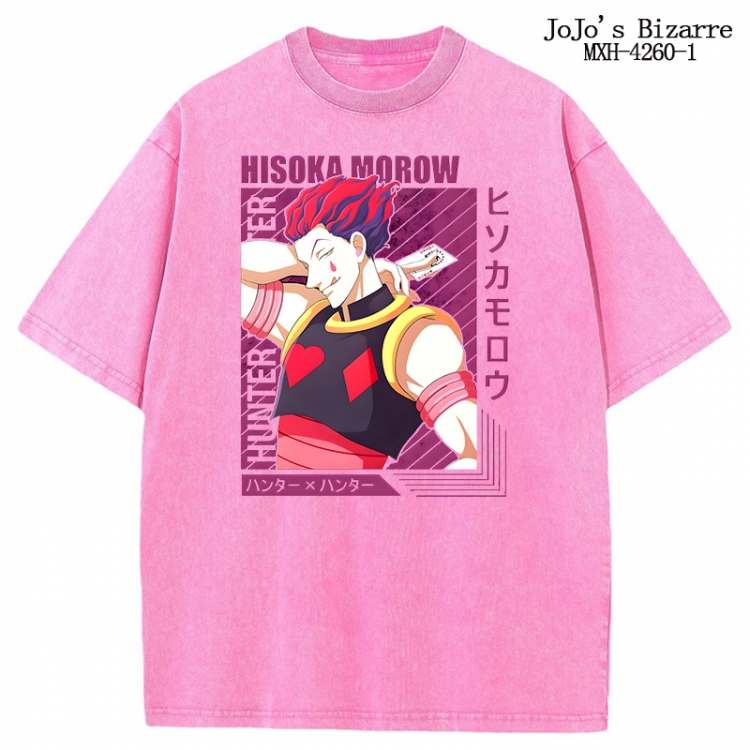 JoJos Bizarre Adventure Anime peripheral pure cotton washed and worn T-shirt from S to 2XL