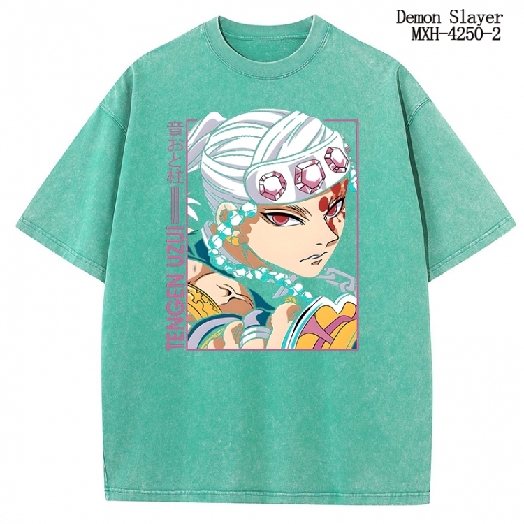 Demon Slayer Kimets Anime peripheral pure cotton washed and worn T-shirt from S to 2XL