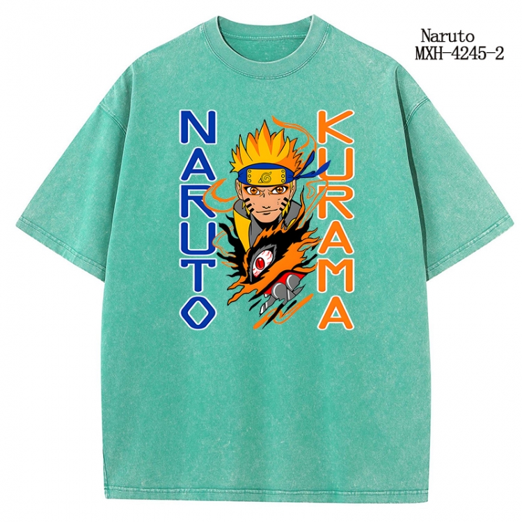 Naruto Anime peripheral pure cotton washed and worn T-shirt from S to 2XL