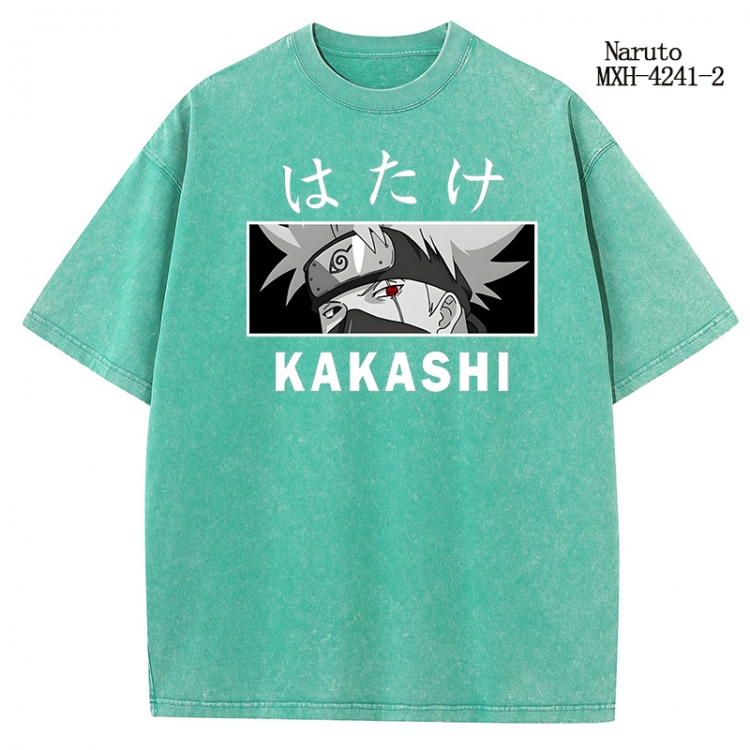 Naruto Anime peripheral pure cotton washed and worn T-shirt from S to 2XL