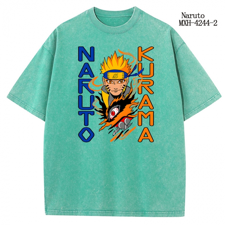 Naruto Anime peripheral pure cotton washed and worn T-shirt from S to 2XL