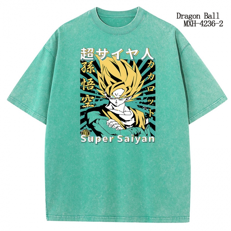 DRAGON BALL Anime peripheral pure cotton washed and worn T-shirt from S to 2XL MXH-4236-2