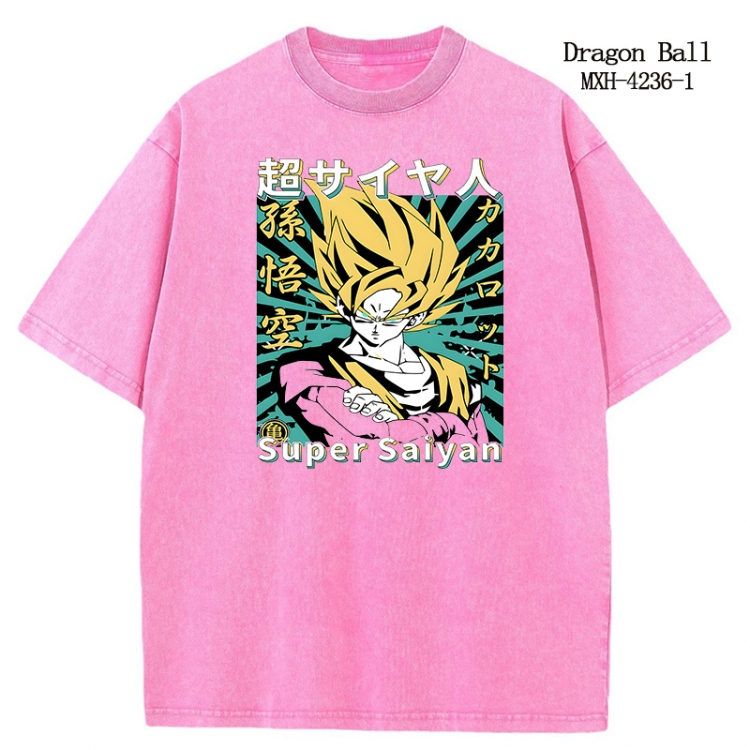 DRAGON BALL Anime peripheral pure cotton washed and worn T-shirt from S to 2XL MXH-4236-1