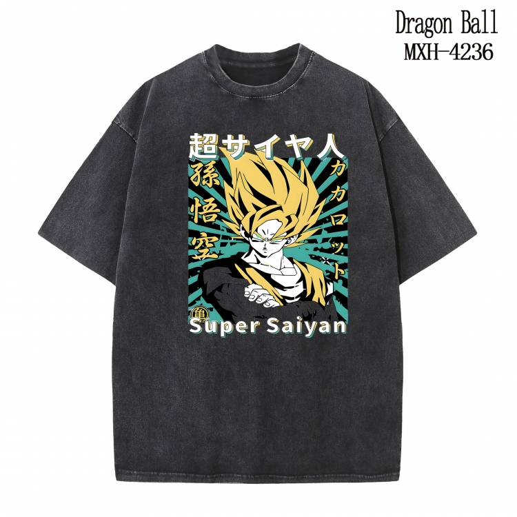 DRAGON BALL Anime peripheral pure cotton washed and worn T-shirt from S to 2XL MXH-4236