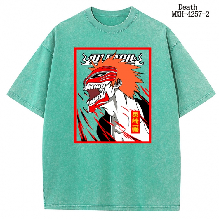 Bleach Anime peripheral pure cotton washed and worn T-shirt from S to 2XL MXH-4257-2