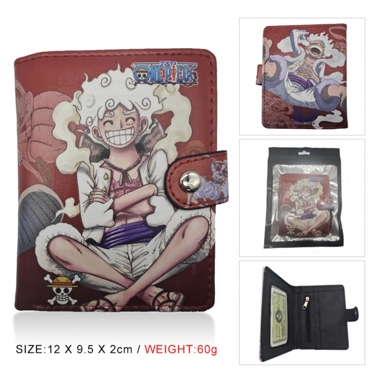 One Piece PU vertical wallet short wallet buckle storage bag 12x9.5x2CM 60G